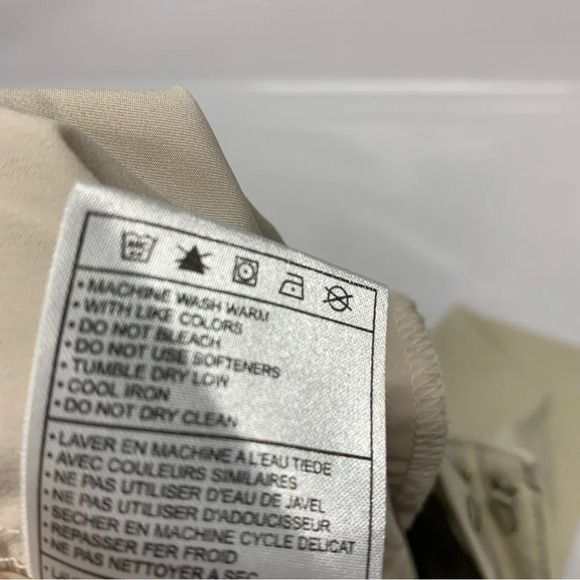 Nike Golf Pants Woman Medium  Dri Fit Straight Leg Beigh Stretch Pockets Trouser - Picture 16 of 16